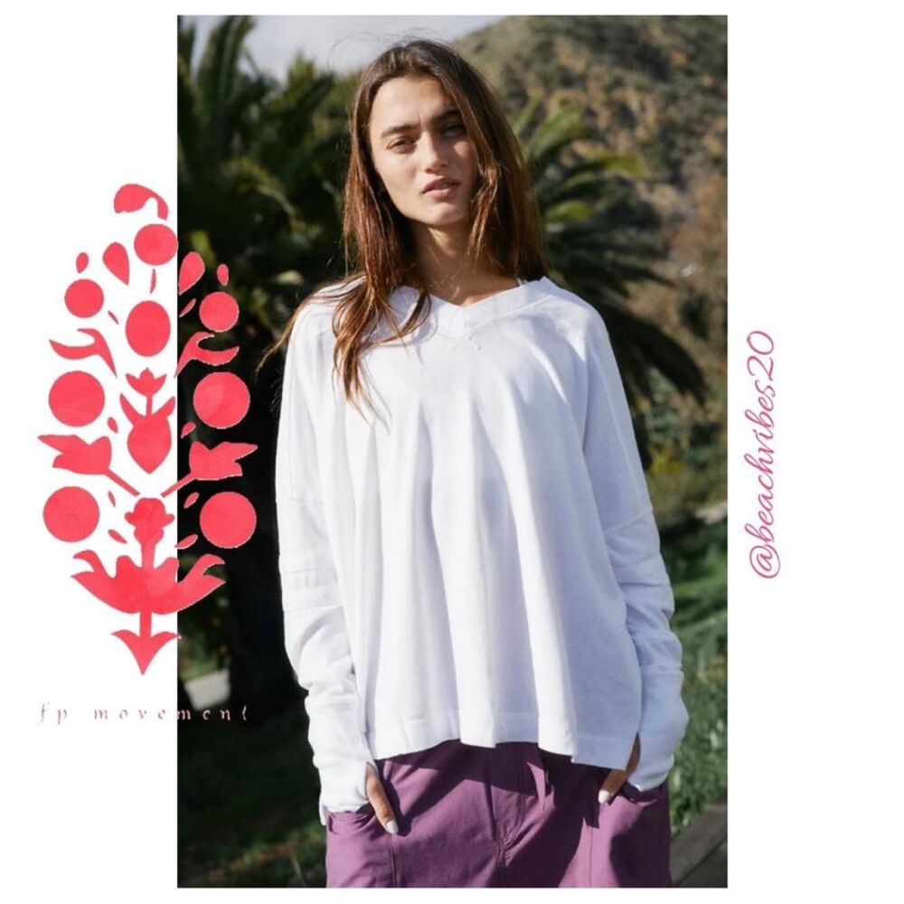 FP Movement by Free People White Long Sleeve Tee